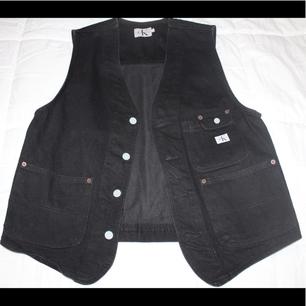 Vintage Calvin Klein Jeans Black Denim Vest
